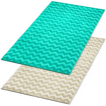 Bredevad Zigzag Beige and Green Carpet 3D model image 1 