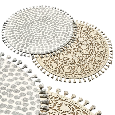  Geometric Soft Round Carpet 3D model image 1 