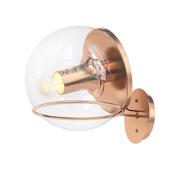 Elegant Globe Wall Sconce 3D model image 1 