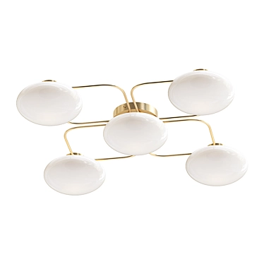 Elegant Champignon 5-Light Flushmount 3D model image 1 