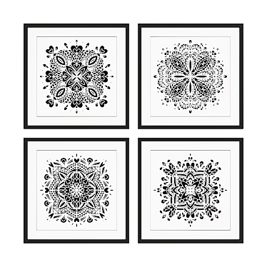 Mystical Mandala Picture Set 3D model image 1 