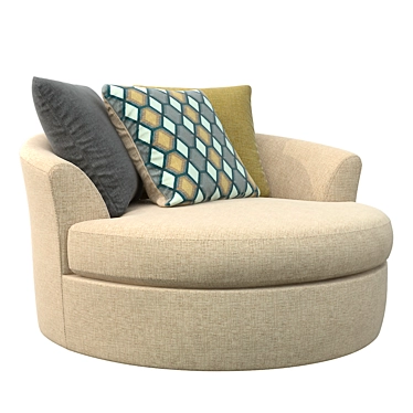 Modern Round Chair 3D model image 1 