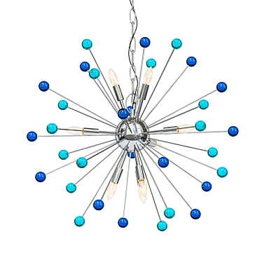 Elegant Murano Glass Sputnik Chandelier 3D model image 1 