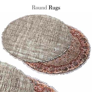  Round Rugs: Stylish Floor Décor 3D model image 1 