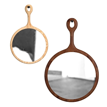 Sophia Industrial Loft Wall Mirror 3D model image 1 