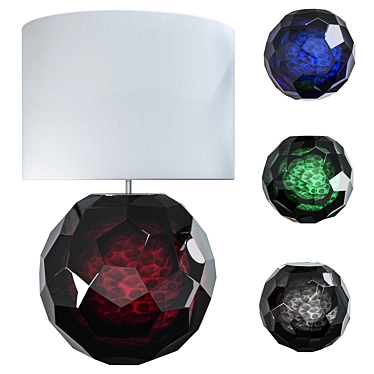 Muranese Glass Faceted Ball Lamp 3D model image 1 