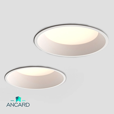 Recessed Diffused Light Luminaire: 90° Angle, High Brightness, 90Ra 3D model image 1 