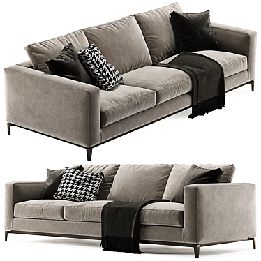 Elegant Minotti Andersen Sofa: Perfect Blend of Style and Comfort 3D model image 1 