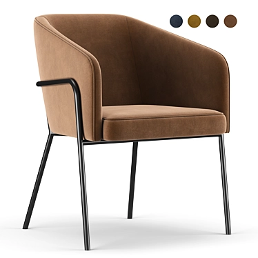 Milla Dining Chair: Elegant and Comfortable 3D model image 1 
