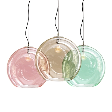 Copper Ball Pendant Light 3D model image 1 