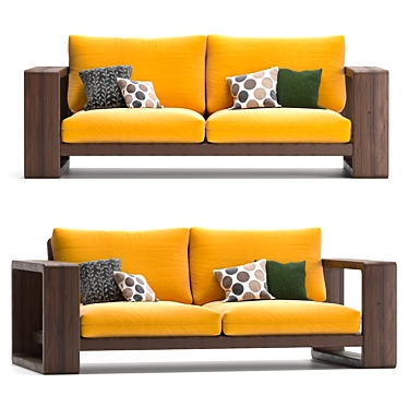 Modern Outdoor Sofa Set 3D model image 1 