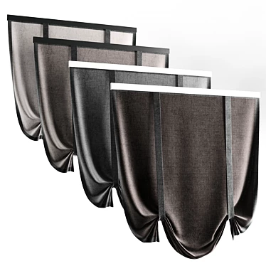 Elegant Roman Curtain Cosmo 3D model image 1 
