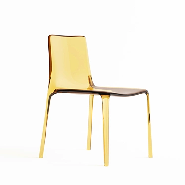 Elegant Acrylic Dining Chair 3D model image 1 