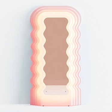 Pink Neon Fibreglass Mirror: Ultrafragola 3D model image 1 