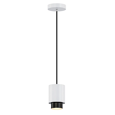 White LED Ceiling Light - Tech Specs 3D model image 1 