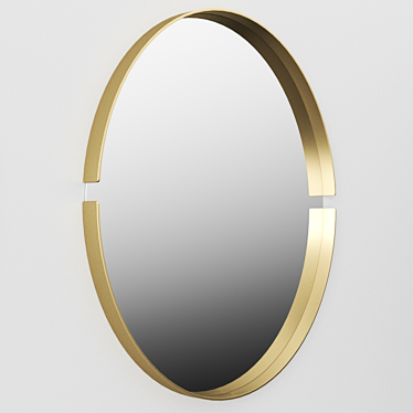 Riflessi Omega Round Metal Mirror 3D model image 1 