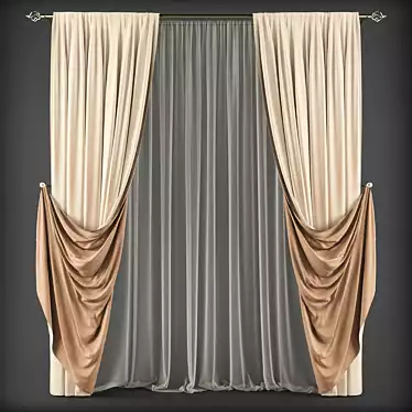 Versatile Polys Curtains 3D model image 1 