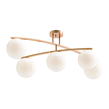 Elegant Gold Ceiling Chandelier 3D model image 1 