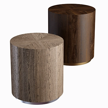 Sleek Machinto Round Sidetable 3D model image 1 
