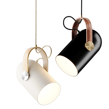 Sleek Carronade Pendant Light 3D model image 1 