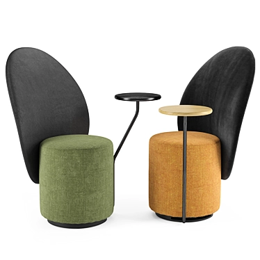 Loomi Armchairs: Stylish Design for Ultimate Comfort 3D model image 1 