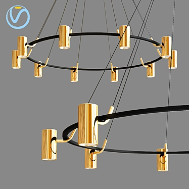 Elegant Unity Ceiling Lamp 3D model image 1 