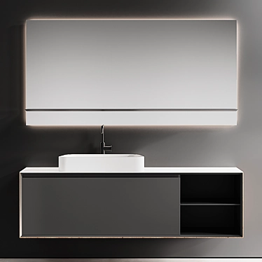 Elegant Edone Vanity Set 3D model image 1 