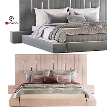 Vibrant Sports Color Bed Set 3D model image 1 