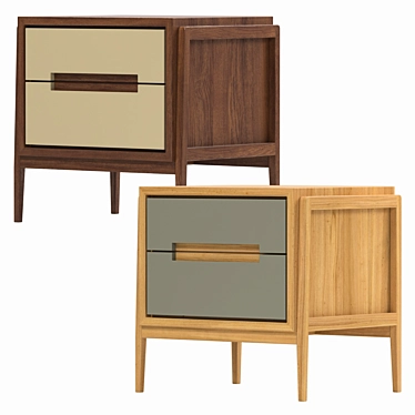 Stylish Como Bedside Table 3D model image 1 