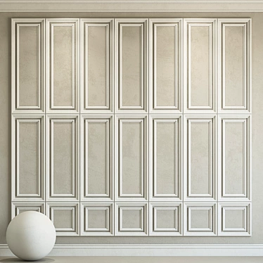 Elegant Sculpted Plaster: Molding 127 3D model image 1 