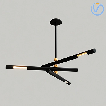 Troy Hendrix 3-Light Chemical Bronze 3D model image 1 