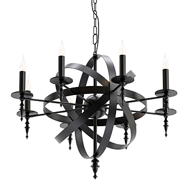 "Elegant Orbita Pendant Light 3D model image 1 