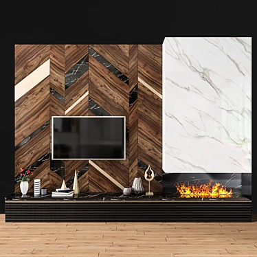 Modern TV Wall Unit 3D model image 1 