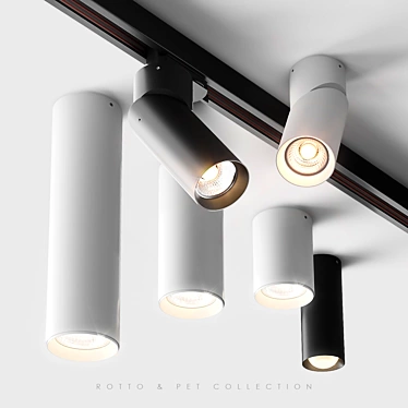 Title: MODERN ROTTO & PET Lighting Collection 3D model image 1 