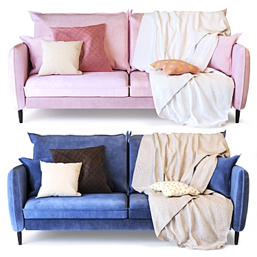 Luxury Maserati-Inspired Ford Sofa 3D model image 1 
