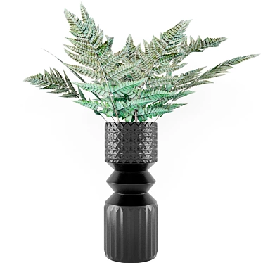 Elegant Fern Vase Bouquet 3D model image 1 