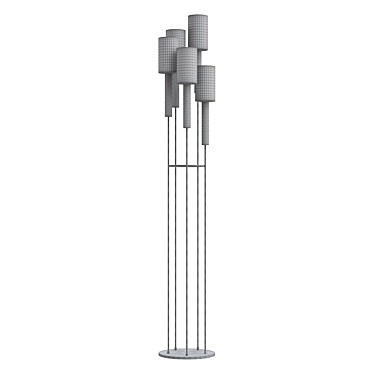 Mid-Century Gerald Thurston Floor Lamp 3D model image 1 