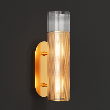 Elegant CB2 Striae Ribbed Sconce 3D model image 1 