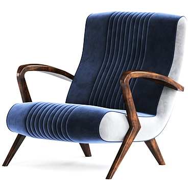 1950s Inspired Armchair: Vintage Charm for Modern Living 3D model image 1 
