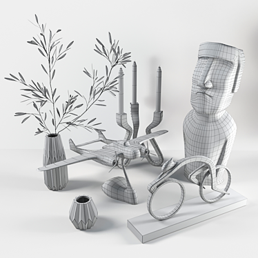 Modern Ethnic Decor Set 3D model image 1 