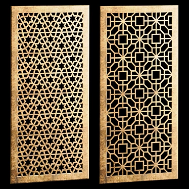 Decorative Panel Set: 15 Unique Designs 3D model image 1 