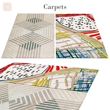 Elegant Patchwork Rug: 188 3D model image 1 