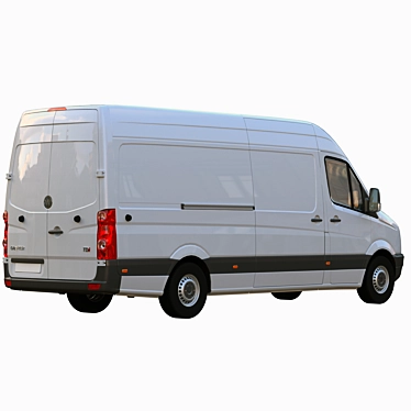 VW Crafter Box: Restyled & Spacious 3D model image 1 