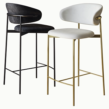 Sleek Oleandro Stool: Calligaris 3D model image 1 