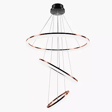 Modern Electron LED Chandelier 3D model image 1 