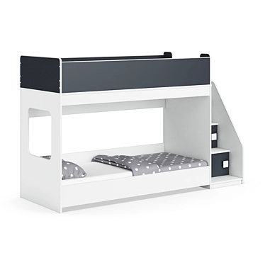 Modular Kids Bed Legenda K43D + LY43A 3D model image 1 