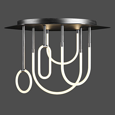 Valencia LED Ring Ceiling Chandelier 3D model image 1 