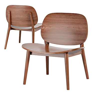 Modern Mid-Century Lounge Chair 3D model image 1 