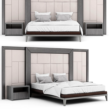 Spacious and Stylish Bed Set 3D model image 1 