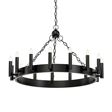 Elegant Castle Chandelier 3D model image 1 